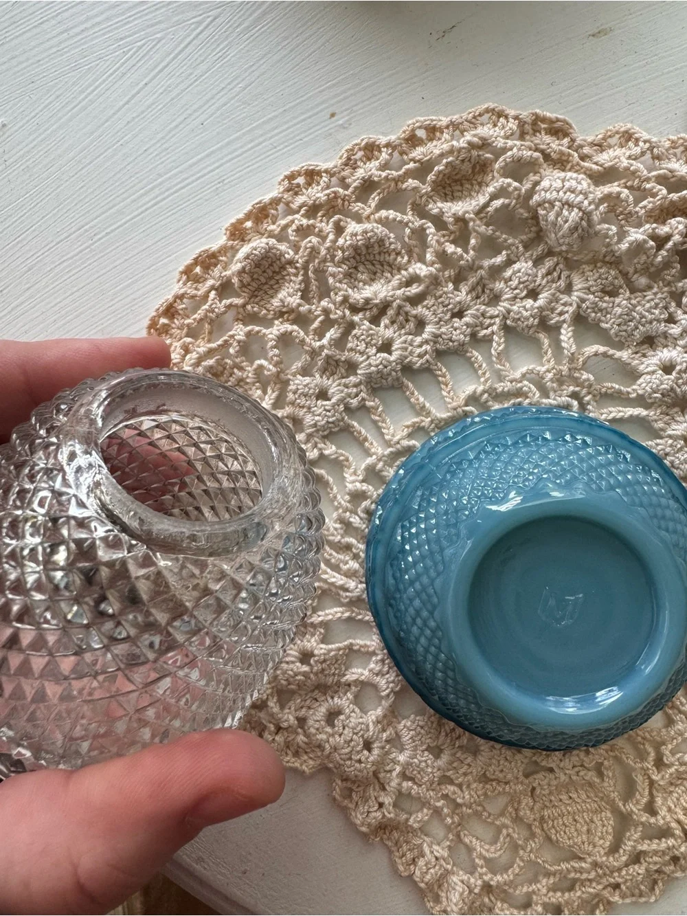 Mosser Georgia Blue Diamond Point Fairy Lamp